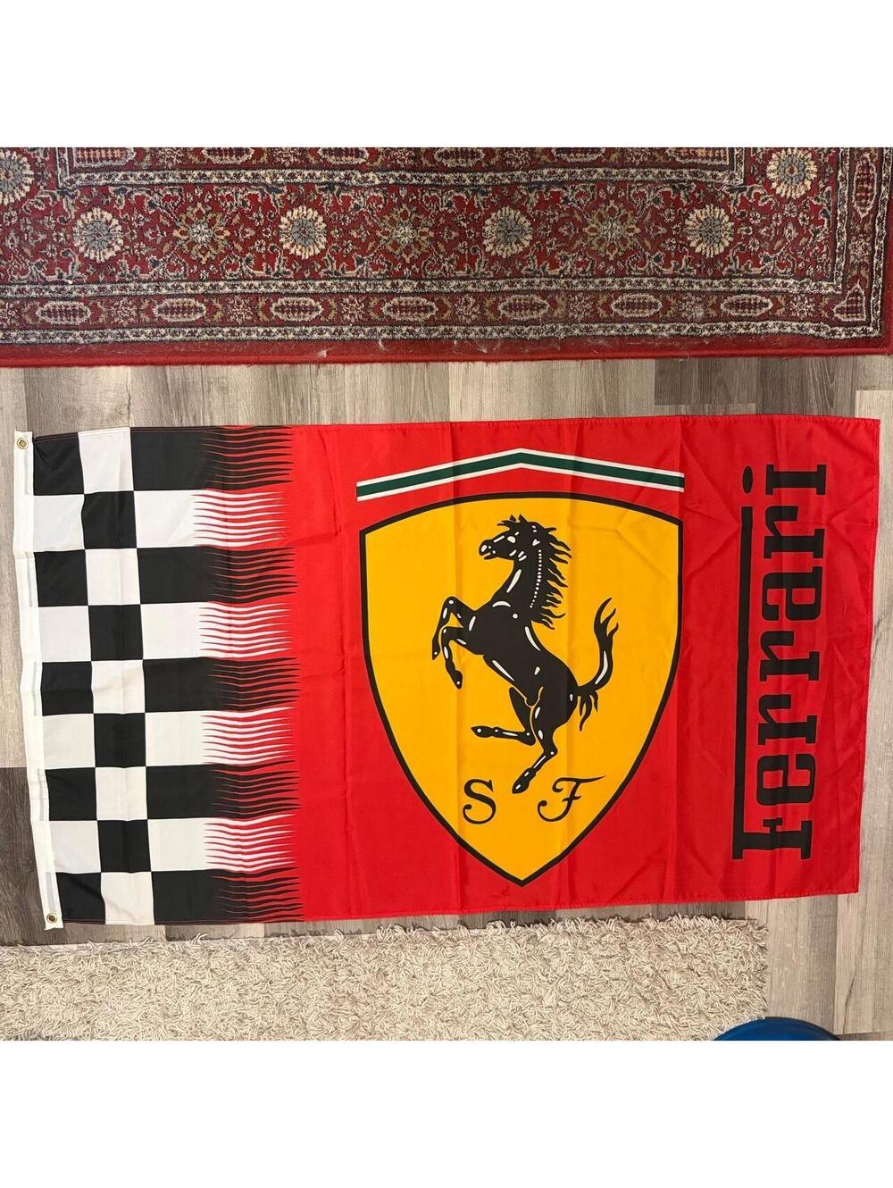 Vintage Ferrari racing flag 60x35